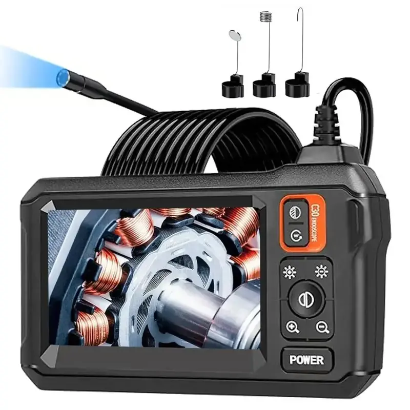 High-definition Digital Endoscope, 1 Count Waterproof Industrial Endoscope with 8 LED Lights, Suitable for Auxiliary Inspecti...