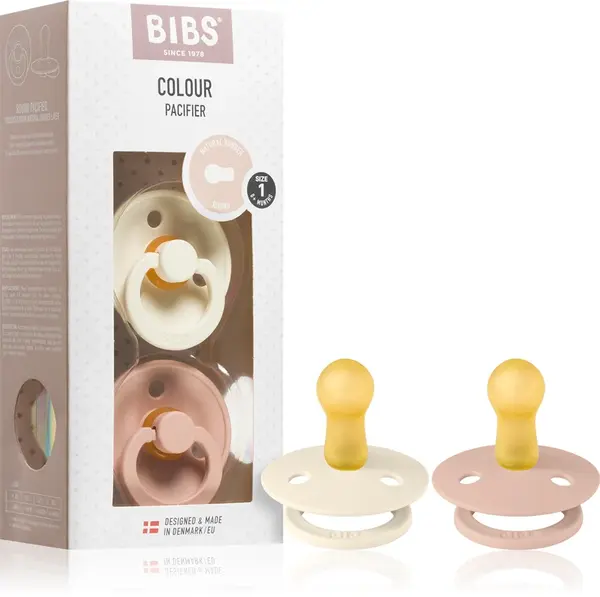 BIBS Colour Natural size 1: 0+ months Ivory pacifier / Blush 2 pieces