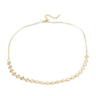 PVD Vacuum Plating 304 Stainless Steel Flat Round Link Chain Necklaces