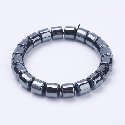 Non-Magnetic Synthetic Hematite Stretch Bracelets