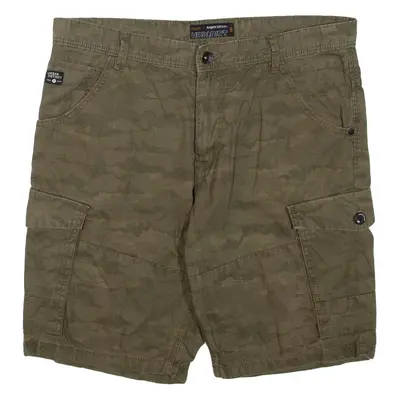Mens Cargo Shorts Green Camouflage L W36