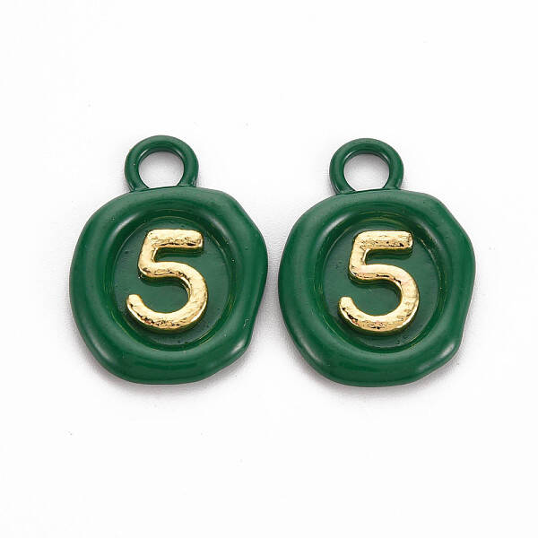 Spray Painted Alloy Pendants