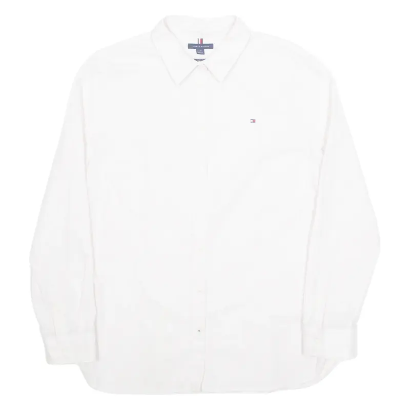 TOMMY HILFIGER Womens Shirt Pink Pinstripe Long Sleeve L