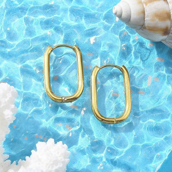 Ion Plating(IP) 304 Stainless Steel Hoop Earrings for Women