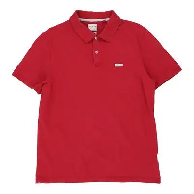 Guess Slim Fit Polo Shirt - Large Red Cotton