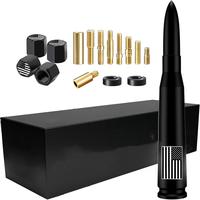Truck Car Bullet Antenna with Valve Stem Caps Mast for GM Chevy Silverado 1500 2500 3500 HD Ford F150 F250 F350 Denali Heavy ...