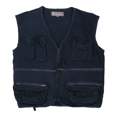 Longtaike Gilet - Medium Navy Cotton Blend