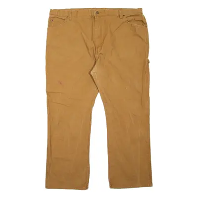 DICKIES Carpenter Workwear Mens Jeans Beige Relaxed Straight W44 L30