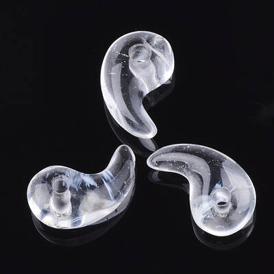 White Watermelon Stone Glass Pendants