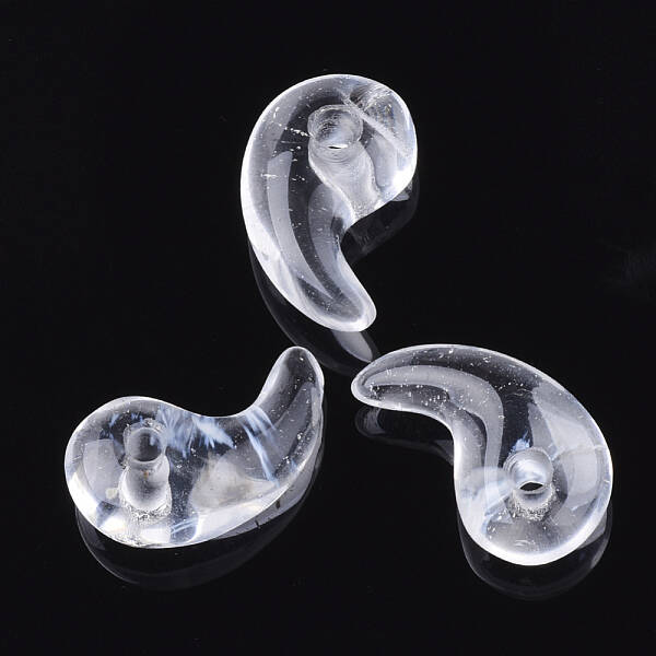 White Watermelon Stone Glass Pendants