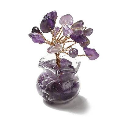 Natural Amethyst Chips Tree Decorations