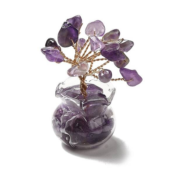 Natural Amethyst Chips Tree Decorations
