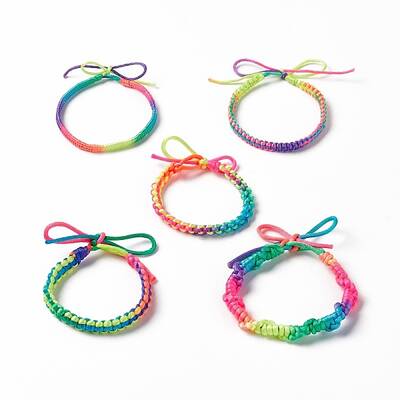 Colorful Polyester Braided Cord Bracelet