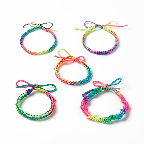 Colorful Polyester Braided Cord Bracelet