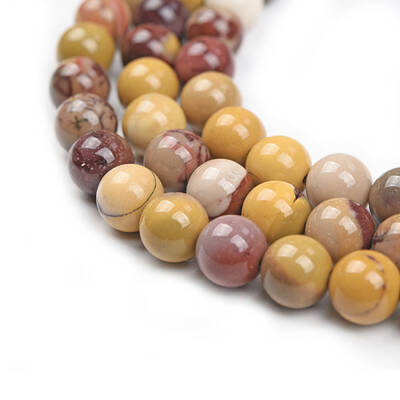 Natural Mookaite Round Beads Strands