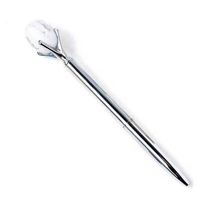 Natural Howlite Egg Ball-Point Pen