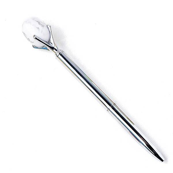 Natural Howlite Egg Ball-Point Pen