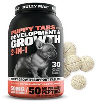 Bully Max Puppy Tabs - Development & Growth Support for Muscle Growth, Immunity, and Wellness - 9,000x Stronger Immune Boost ...