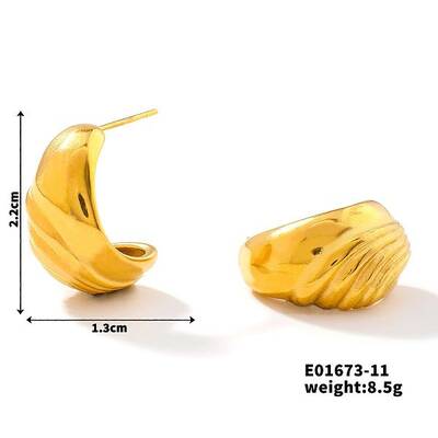 Fashionable Stainless Steel Stud Earrings