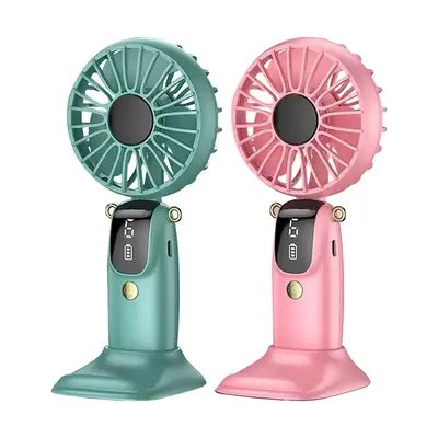 2025 Portable Mini Fan  Hands Free Neck Fan, Desk Fan with Phone Stand & Ultra Light Handheld Fan for Work, Gym, and Travel p...