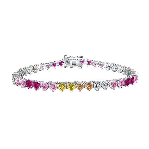 Anti-Tarnish Rhodium Plated 925 Sterling Silver Link Chain Bracelet