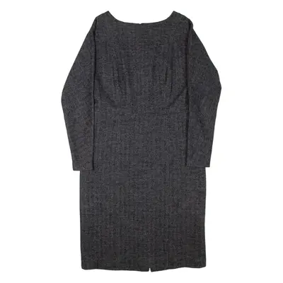 HOBBS LONDON Womens Pencil Dress Grey Long Sleeve Knee Length UK 12