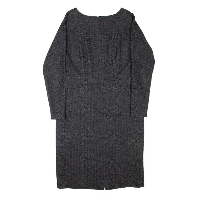 HOBBS LONDON Womens Pencil Dress Grey Long Sleeve Knee Length UK 12