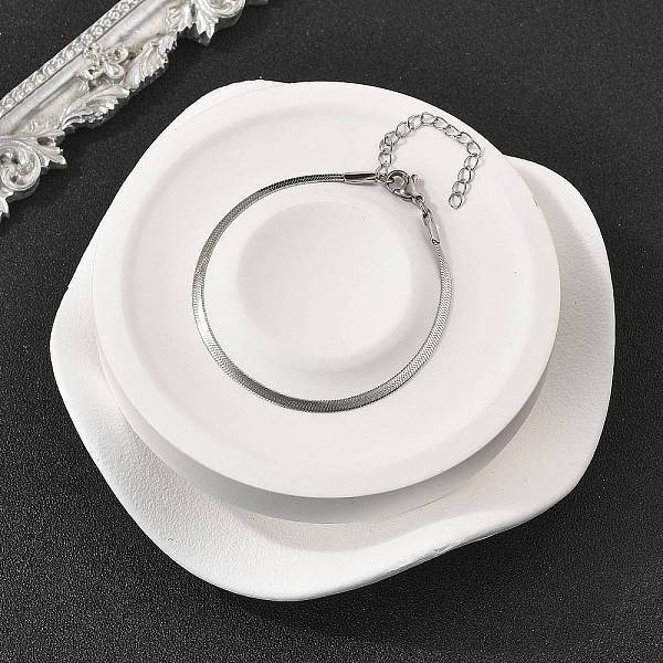 Non-Tarnish 304 Stainless Steel Herringbone Chains Bracelet for Men Women