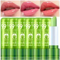 6pcs Aloe Vera Color Changing Lipstick Cosmetic Long Lasting Moisturize Thermostatic Plant Berries Organic Lip Glossy Hydrati...