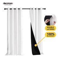 Deconovo 100% Blackout Curtains (2 Panels) - Thermal Insulated, Soundproof, Heavy-Duty, Cold-Proof Drapes for Living Room & B...