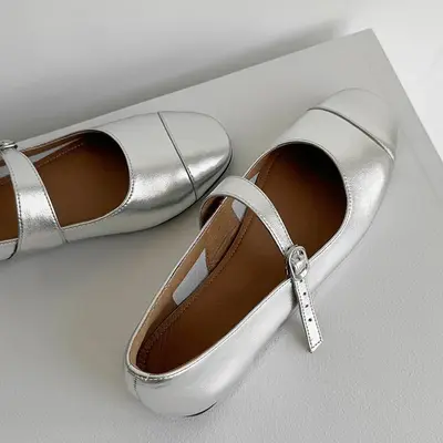 CHIKO Alison Round Toe Block Heels Mary Jane Flats