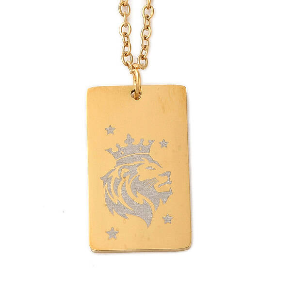 Golden 202 Stainless Steel Constellation Pendants Necklaces