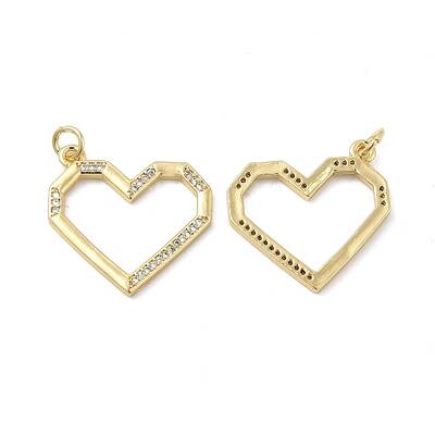Brass Micro Pave Cubic Zirconia Pendants