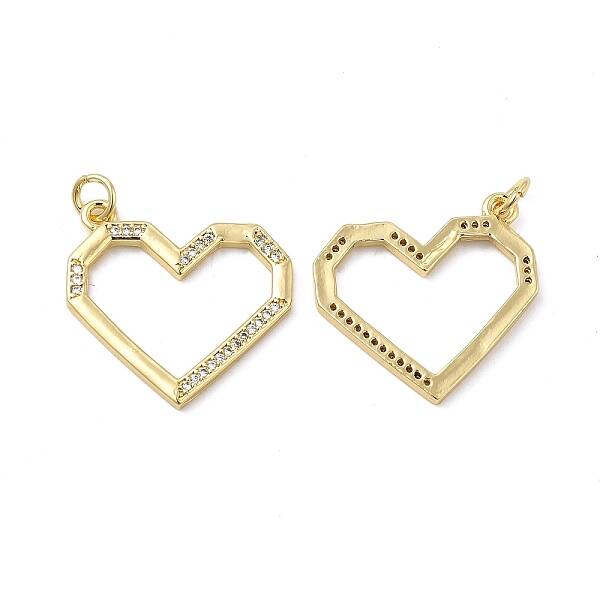 Brass Micro Pave Cubic Zirconia Pendants
