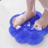 Shower Foot & Back Scrubber with Suction Cups, Shower Scrubber Massage Pad, Bathroom Accessory, Bathing Accessories for Home ...