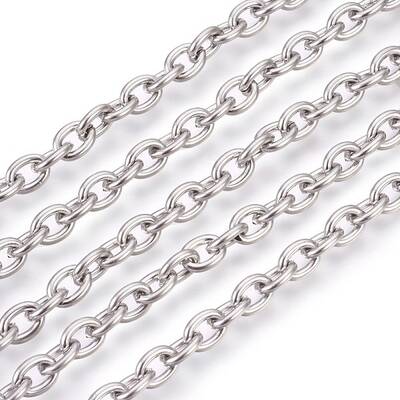 Tarnish Resistant 304 Stainless Steel Cable Chains