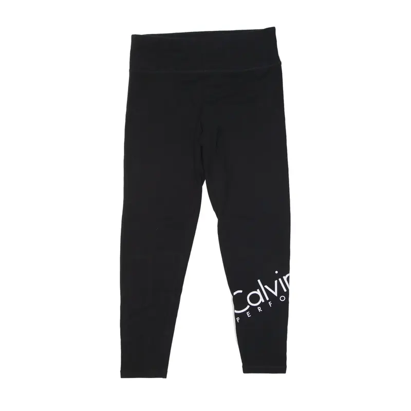 CALVIN KLEIN Legging Cropped Track Pants Black Skinny Womens S W26 L22