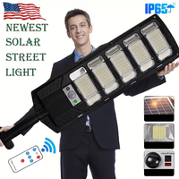 Solar Street Light Outdoor Waterproof 6500K100000LM High Brightness 504LED Solar Parking Lot Street Light with Bracket Solar ...