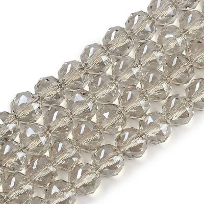 Transparent Electroplate Glass Beads Strands