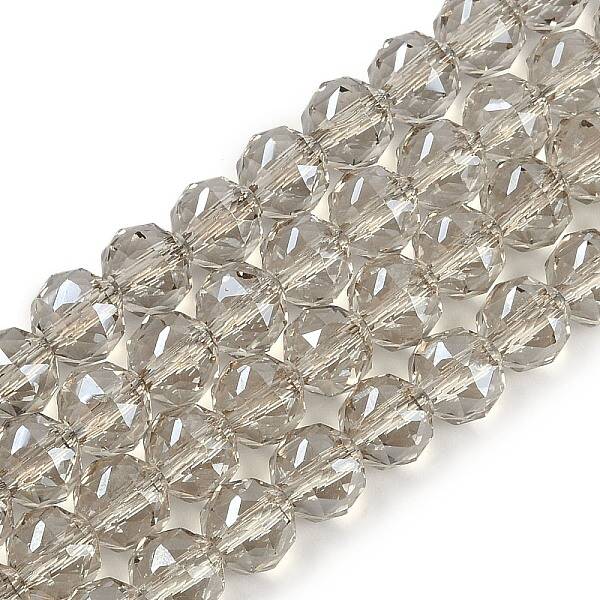 Transparent Electroplate Glass Beads Strands
