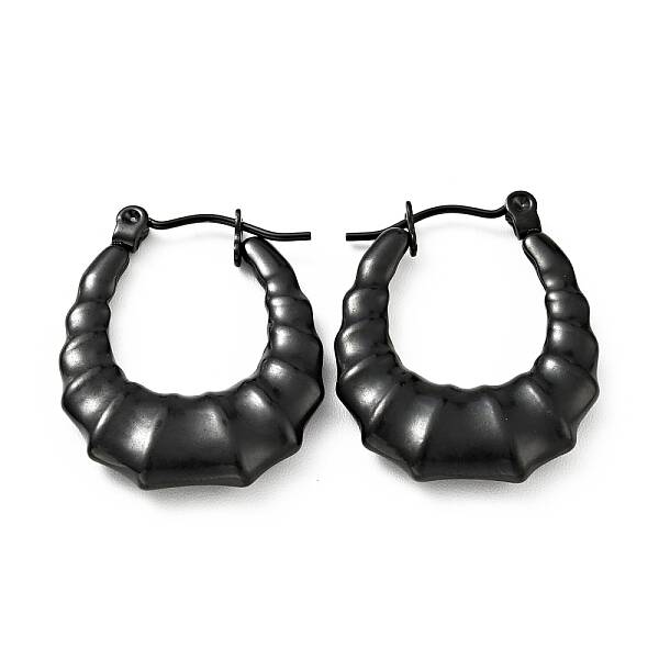 Ion Plating(IP) 304 Stainless Steel Teardrop Hoop Earrings for Women
