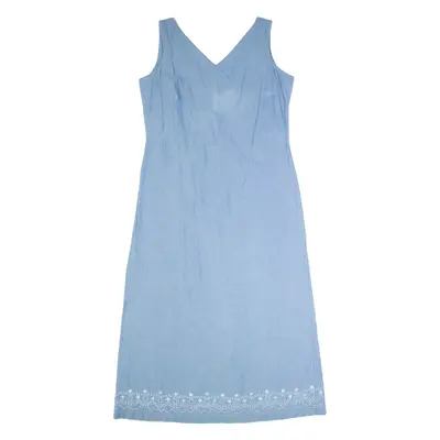 LAURA ASHLEY Womens Maxi Dress Blue Sleeveless Long L