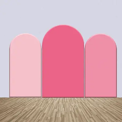 Pink Theme Decor Girl Solid Color Arch Backdrop Kit - Aperturee