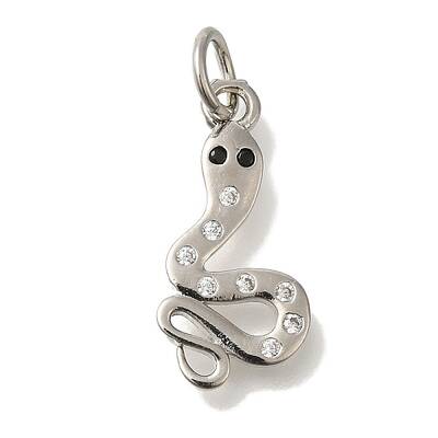 Brass Micro Pave Cubic Zirconia Pendants