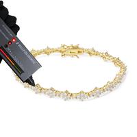 Advanced Moissanite 925 Silver Bracelet Hip Hop Tennis Bracelet Sparkling Diamond VVS1 Festival Gift