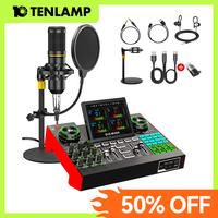 Tenlamp G10 Podcast Studio Kit Live Mixer with Voice Changer | Multi-channel FX XLR DJ Mixer with Professional Chipset for PC...
