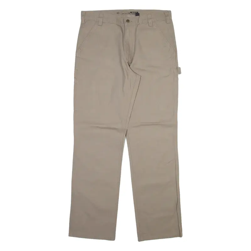 CARHARTT Carpenter Workwear Mens Trousers Grey Relaxed Straight W36 L34