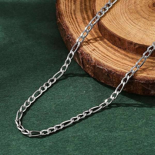 Non-Tarnish 304 Stainless Steel Figaro Chain Necklaces