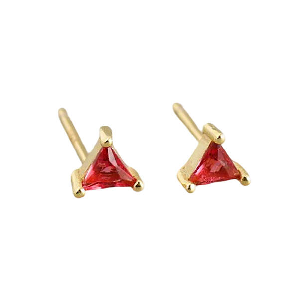 Geometric Triangle Cubic Zirconia Stud Earrings