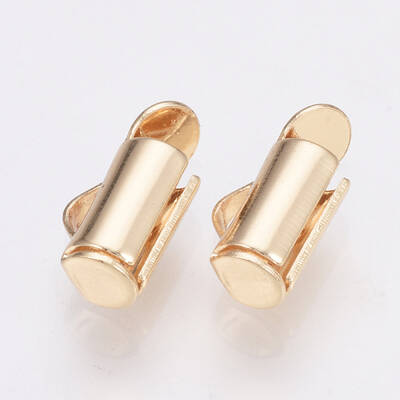 Brass Slide On End Clasp Tubes